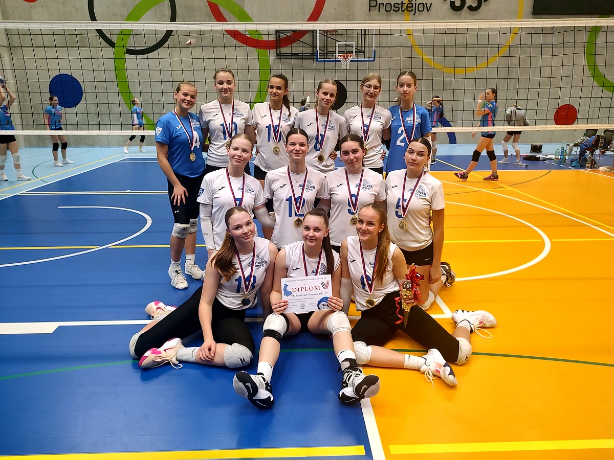 Volejbalistky VK Šantovnka Olomouc UP U16 A vyhrály krajský přebor
